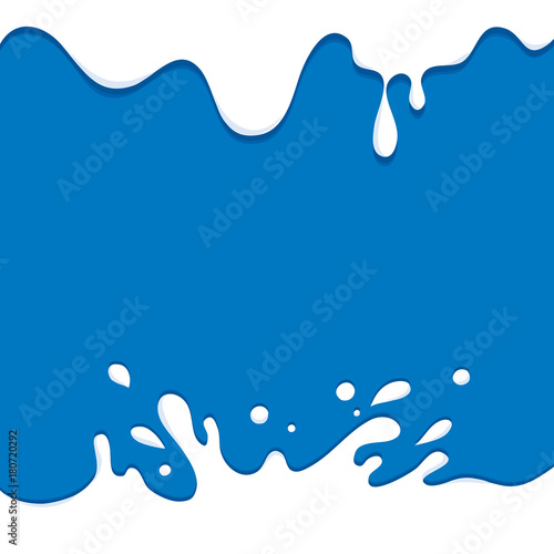 Background for dairy and milk product / Vector illustrations with drops and splashes, trademark, sign