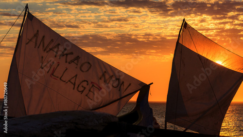 Sunset on Malagasy sails