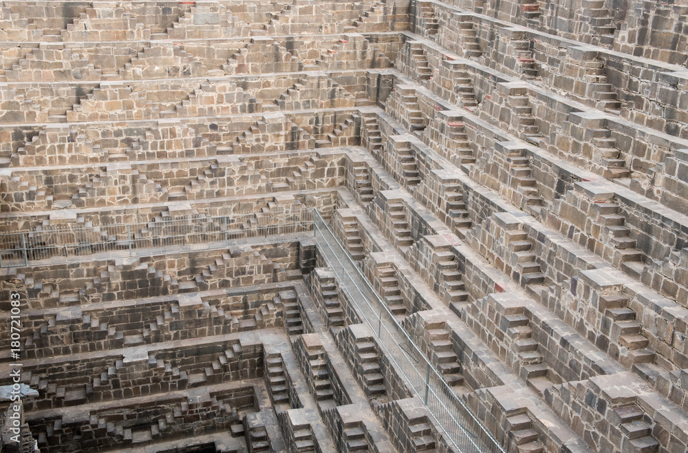 Ancient famous Stepwell of  Chand Baori, India