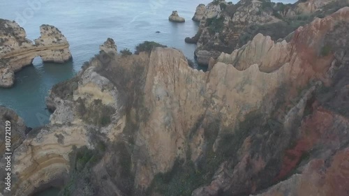 Lagos, Portugal Drone Over Ocean