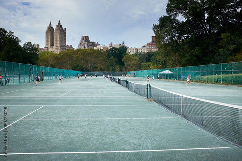 Tennis court in Central Park, New York