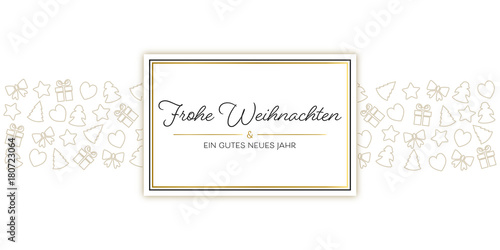 Frohe Weihnachten - Grußkarte in Weiß