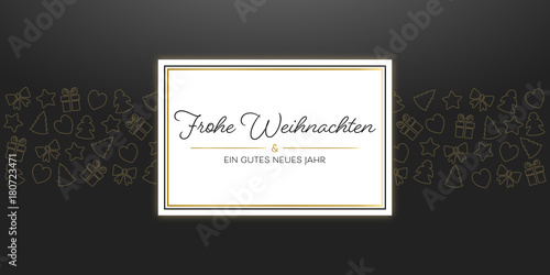 Frohe Weihnachten - Grußkarte in Grau