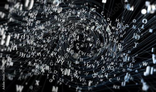Obraz na płótnie Fondo abstracto con letras