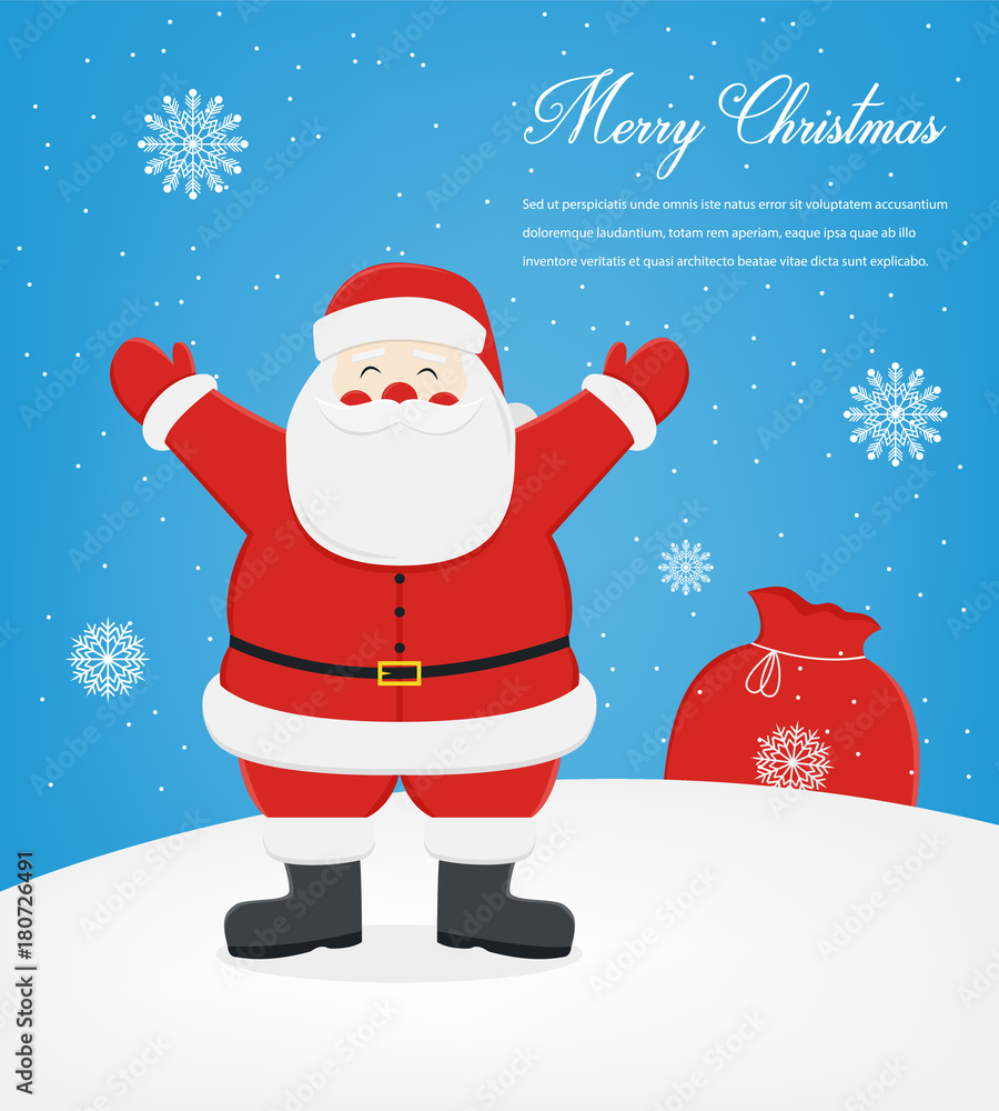 Christmas greeting card with Merry Christmas wishes. Vector Christmas greeting card with Merry Christmas wishes. Vector