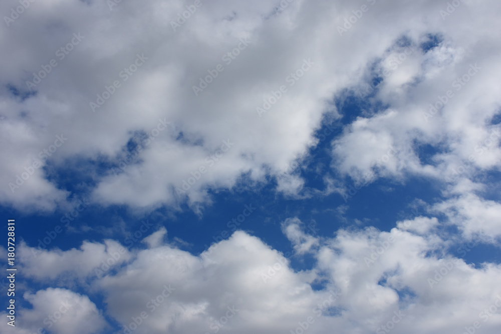 Obraz premium 青空と雲「雲の風景」（空の川、枝分かれ、分岐などのイメージ）