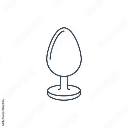 The linear vector icon anal sex toy