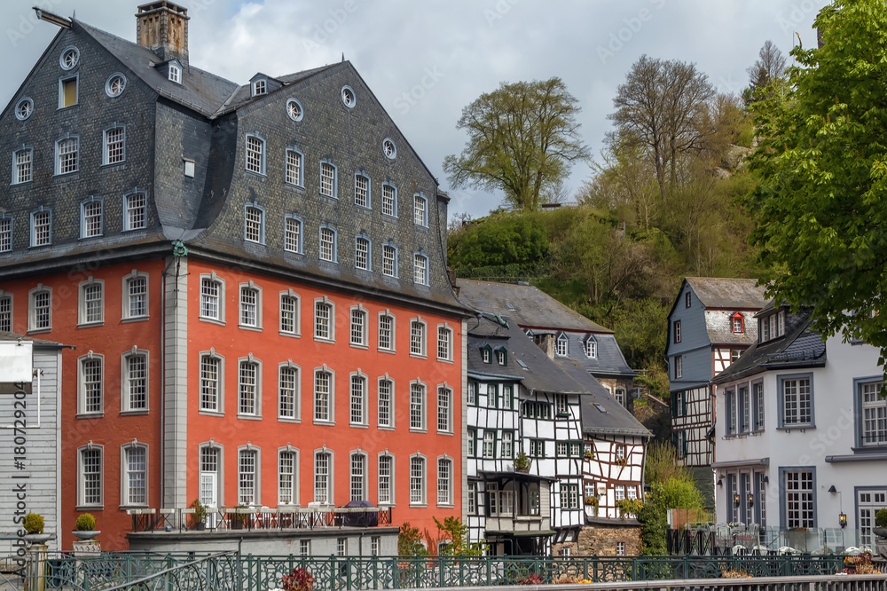 historic houses in Monschau, Germany