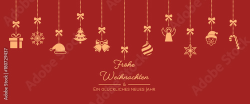 Weihnachten Icons von der Decke - Rot/Orange (voll)