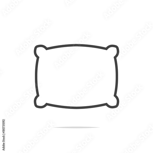 Pillow line icon vector transparent