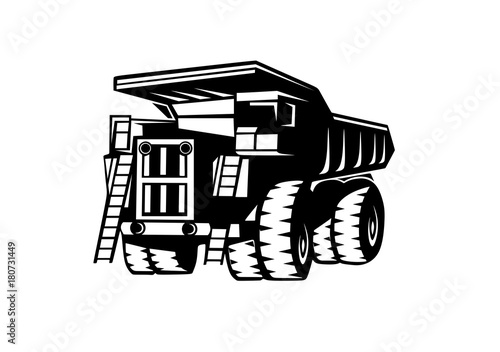 dump truck(BelAZ) is a schematic depiction,sign,symbol,emblem