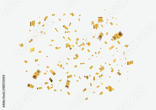 Abstract background party celebration gold confetti.