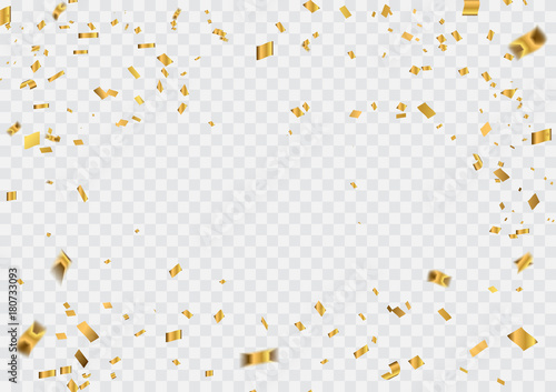 Abstract background party celebration gold confetti.