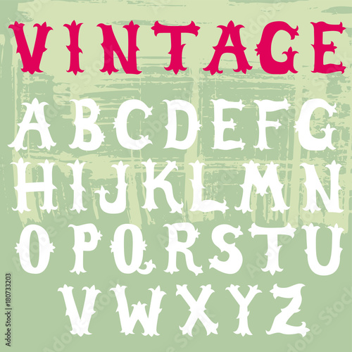 doodle font vintage style collection