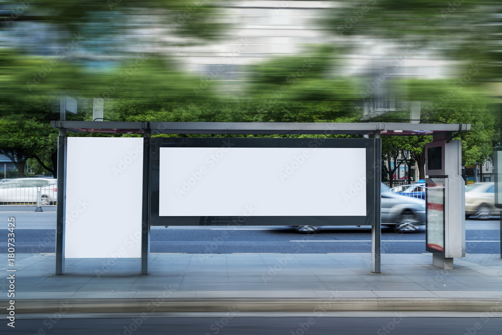 Obraz premium Station LED light box advertising
