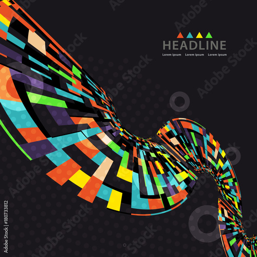 Brochure header layout template