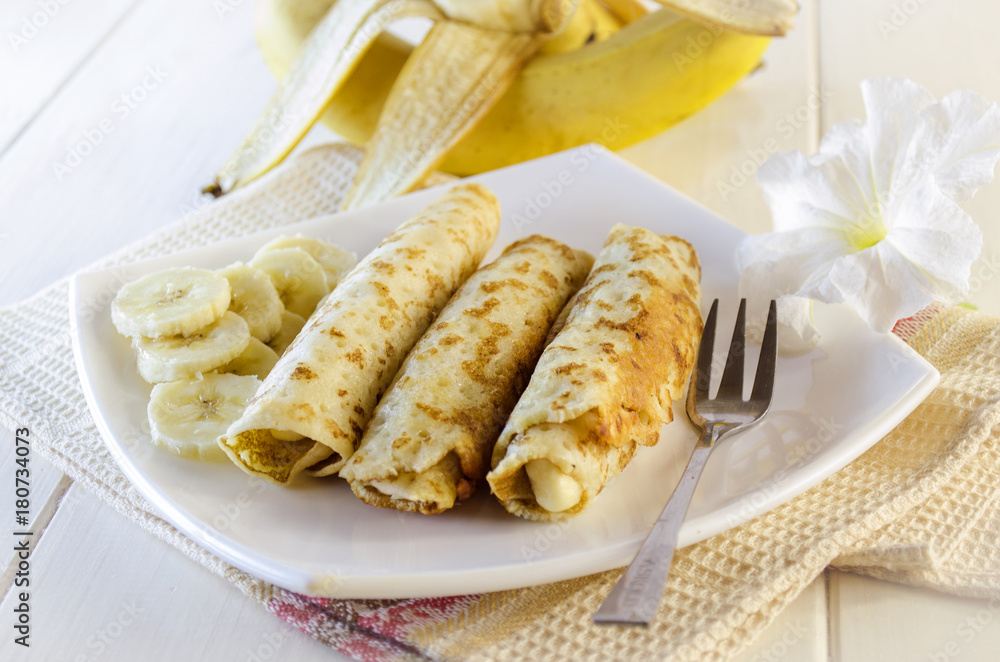 pancakes with cottage cheese and banana