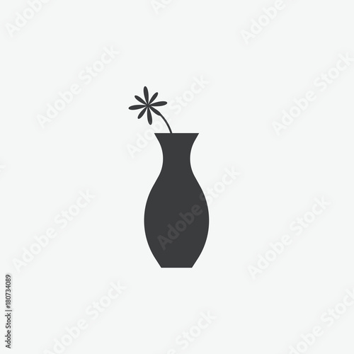 Flower in Vase Vector Icon