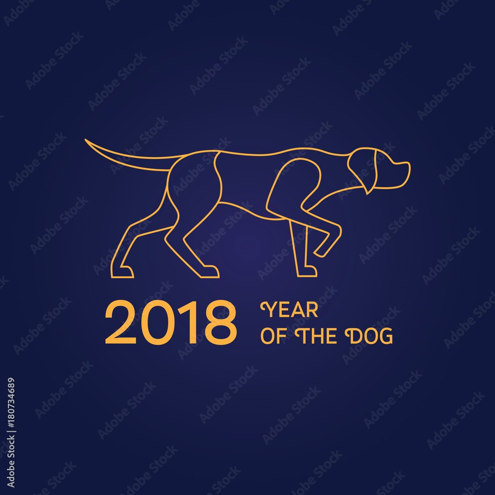 Vector illustration of the dog Vector illustration of the dog