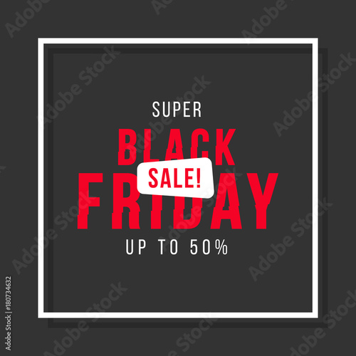 Black Friday, Big Sale, black air balloon, creative template on flat design