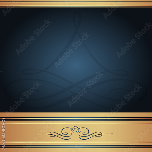 Background-Elegant Blue and Gold for Wedding or Corporate