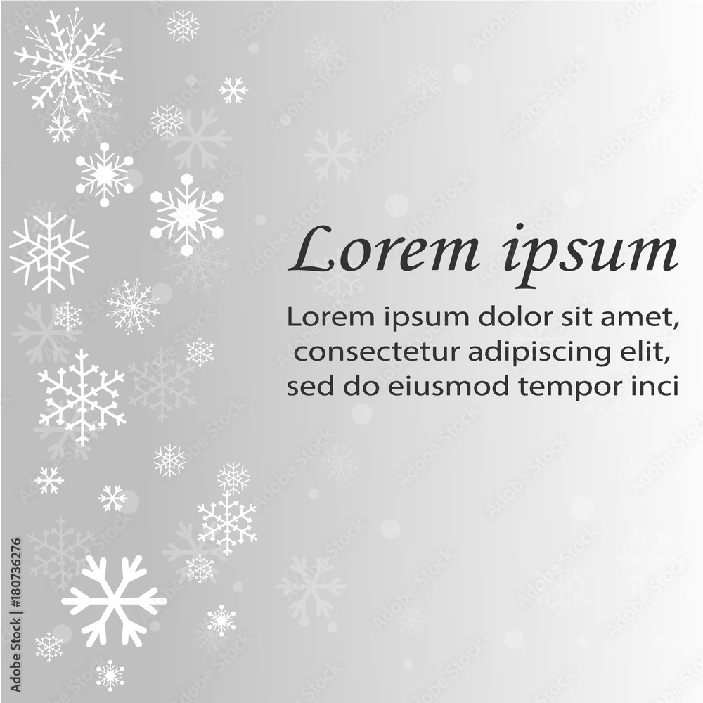 Falling snowflakes on gray background. Vector Falling snowflakes on gray background. Vector