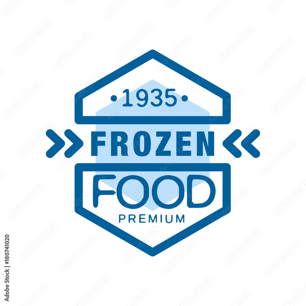 Frozen food premium since 1935, abstract label for freezing vector Illustration Frozen food premium since 1935, abstract label for freezing vector Illustration