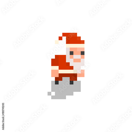 Pixel character Santa for games and applications