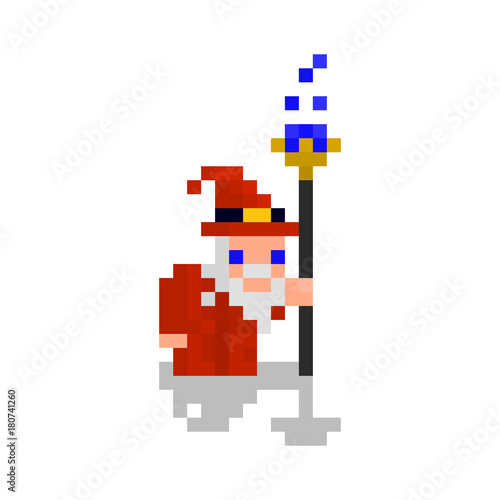 Pixel character mage for games and web sites