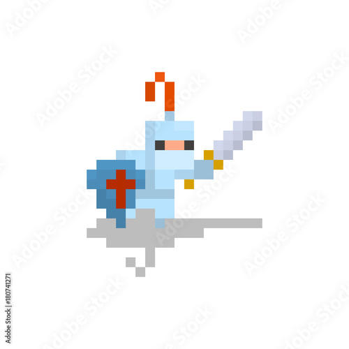 Pixel character knight for games and web sites