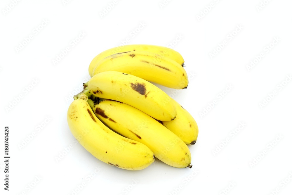 yellow banana on white background yellow banana on white background