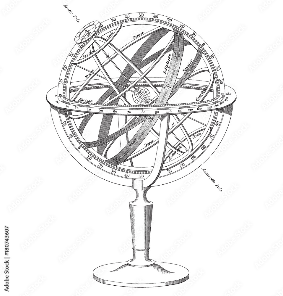 Fototapeta premium vector Armillary Sphere illustration