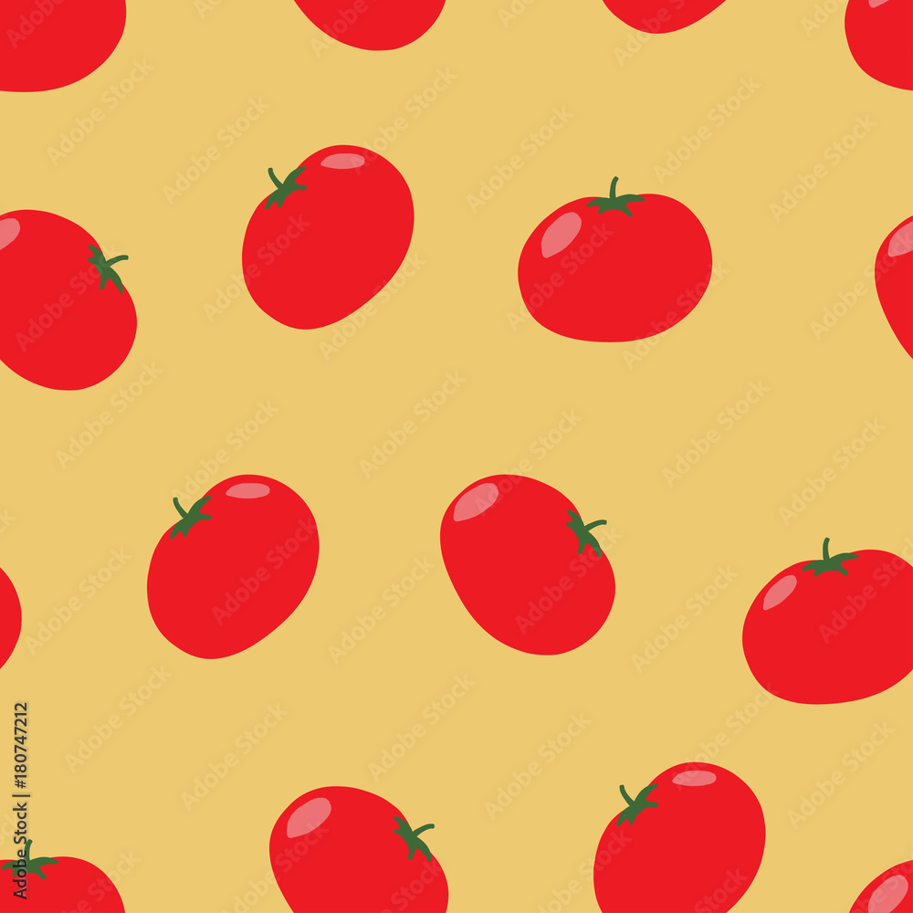 Hand drawn tomato seamless pattern. Clipping mask used. Hand drawn tomato seamless pattern. Clipping mask used.