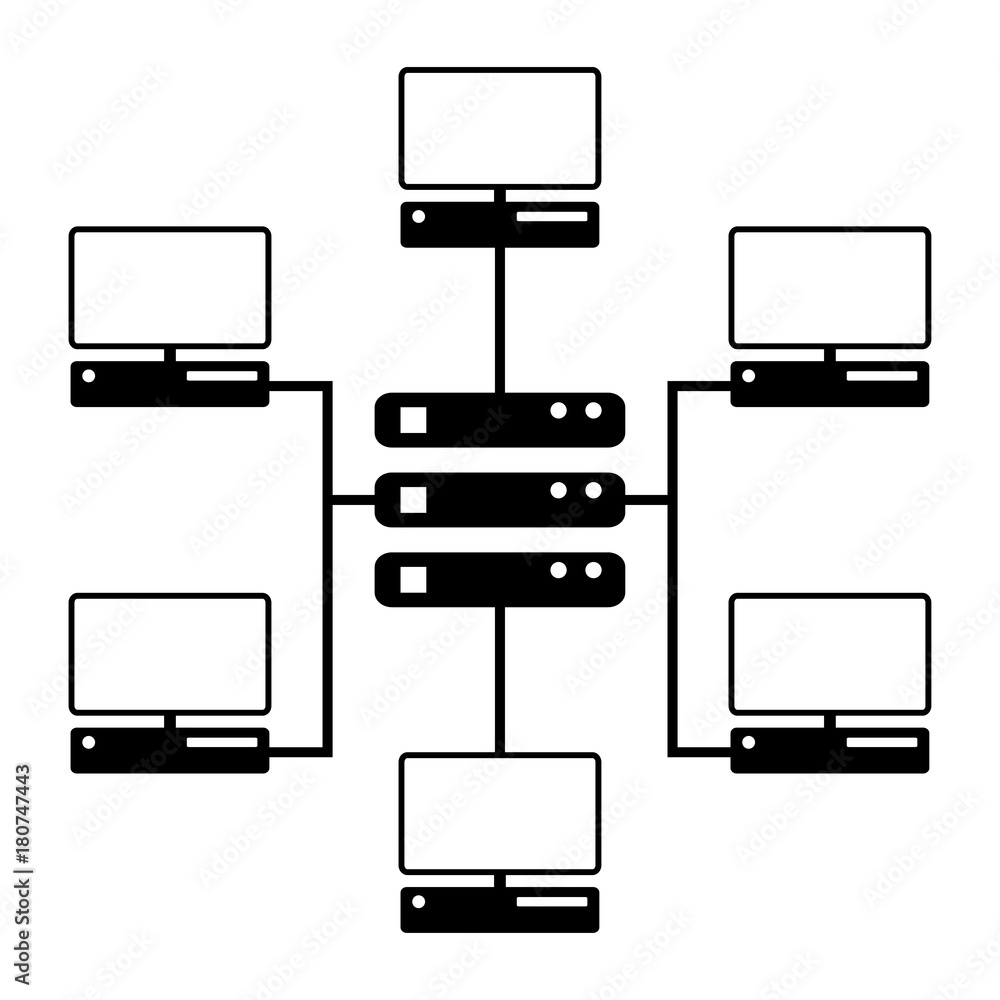 computer network diagram icon
