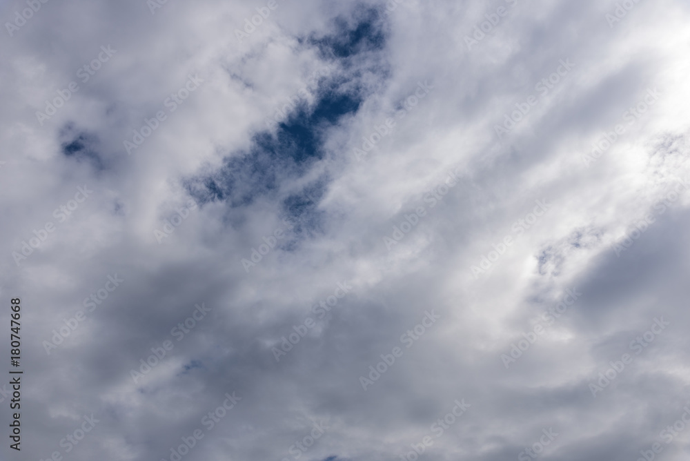 Landscape with cloudy sky and rainy.