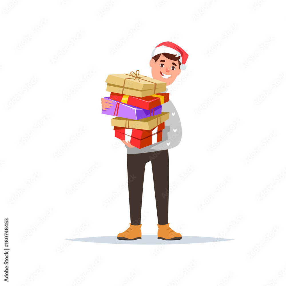 Man doing Christmas shopping