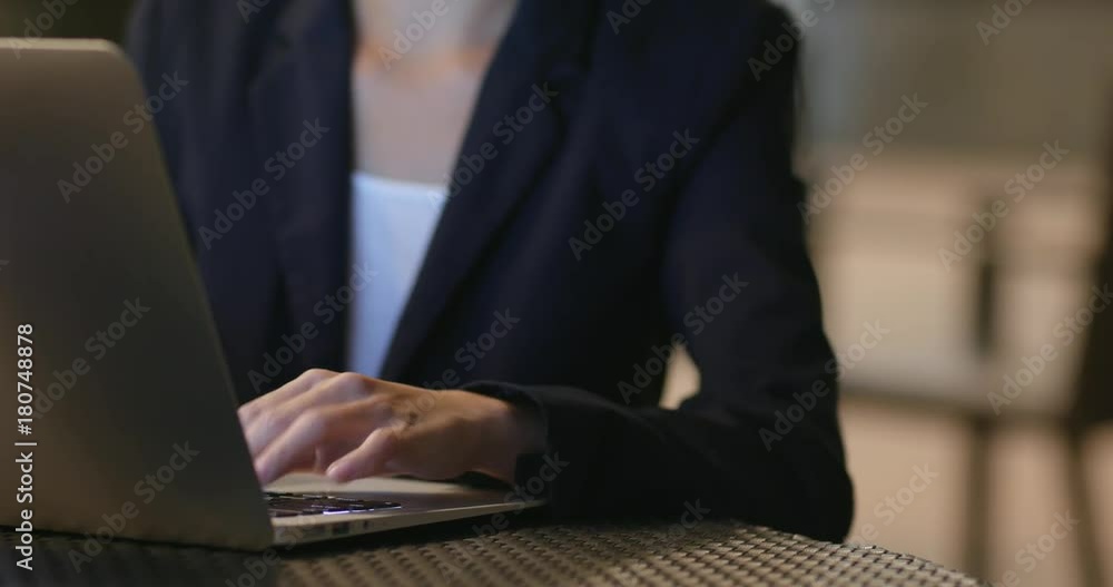 Businesswoman use of laptop computer Businesswoman use of laptop computer