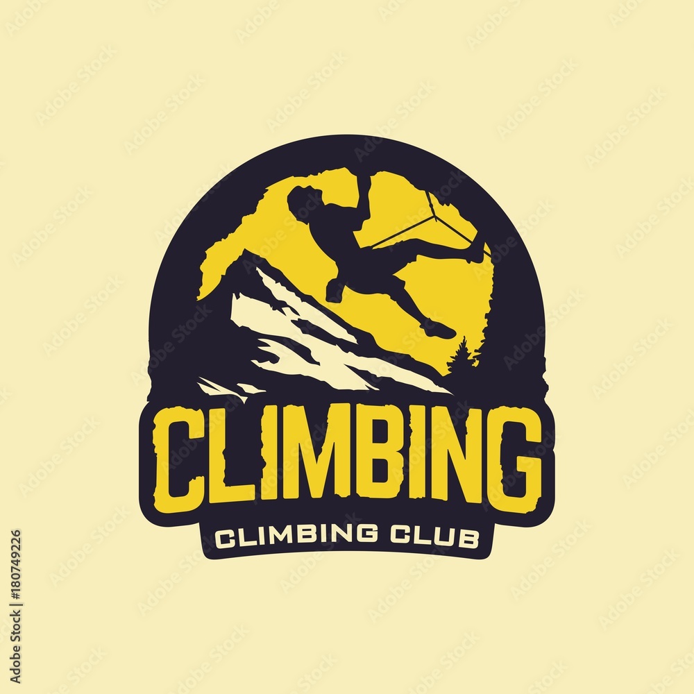 Modern vector professional logo emblem climbing club
