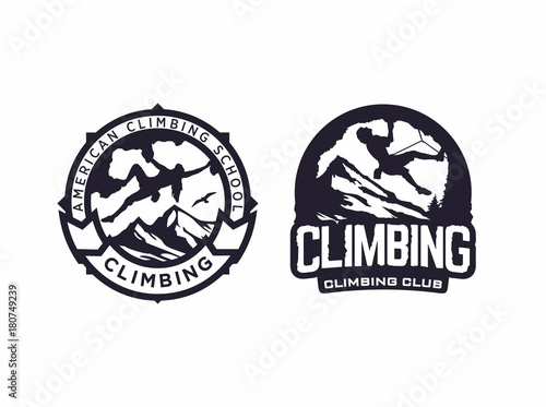 Modern vector professional logo emblem climbing club