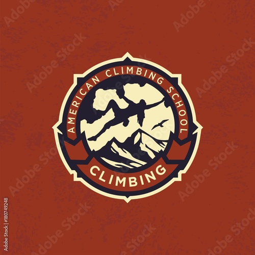Modern vector professional logo emblem climbing club