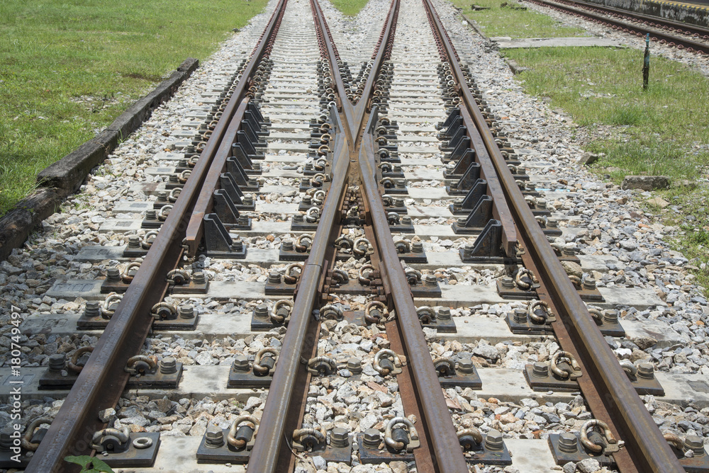 Old railroad tracks,Thai Railway,Train travel