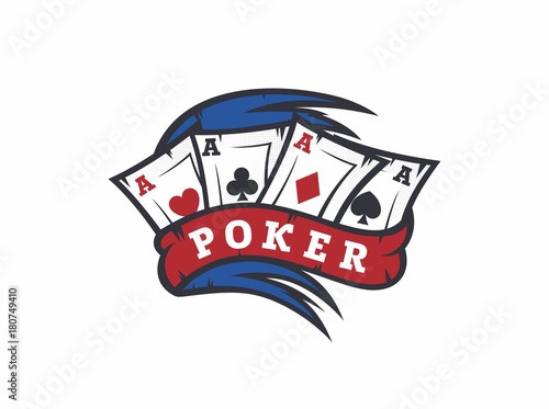 Modern vector professional logo emblem poker game
