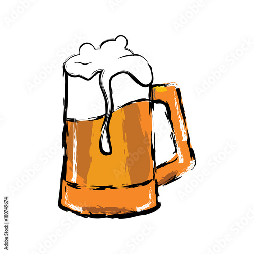 Isolated beer mug