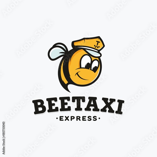 Modern vector professional logo sign bee taxi