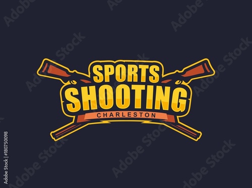 Modern vector professional logo emblem sports shooting