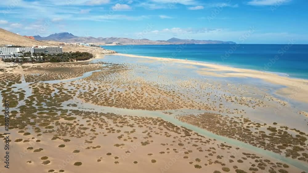Aerial view of Costa Calma beaches, Fuerteventura, Canary Island Aerial view of Costa Calma beaches, Fuerteventura, Canary Island