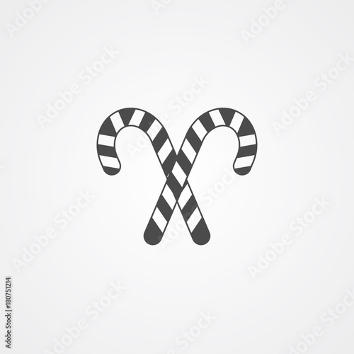 Christmas candy cane icon