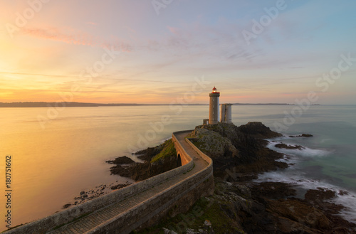 Beautiful sunrise at Le Petit Minou Lighthouse