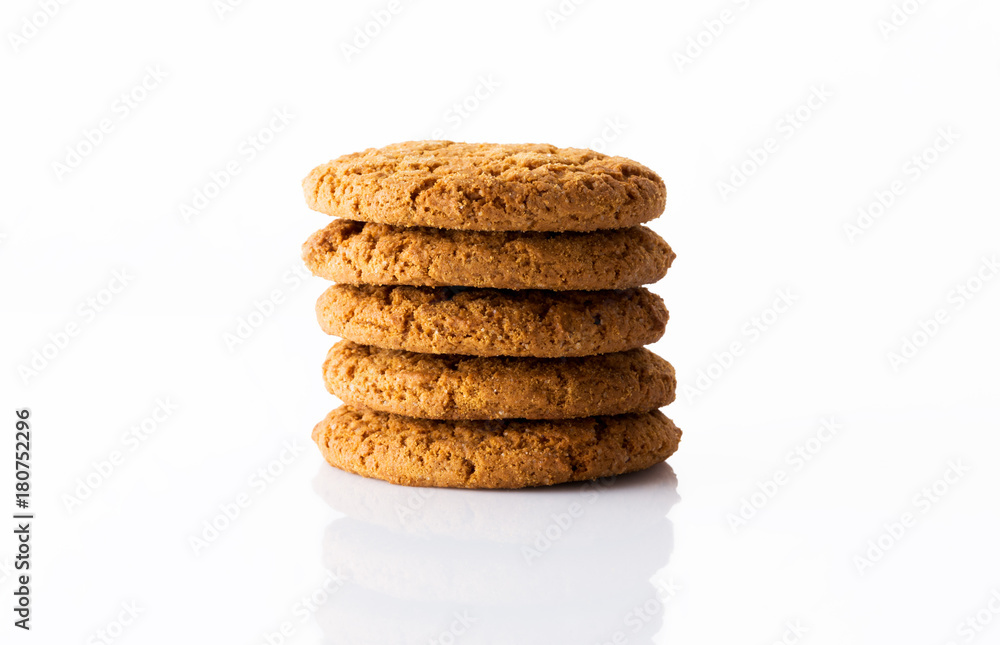 oatmeal cookies isolated on white background oatmeal cookies isolated on white background