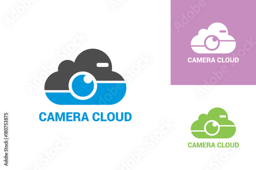 Camera Cloud Logo Template Design